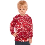 Patterns, Corazones, Texture, Red, Kids  Hooded Pullover