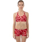 Patterns, Corazones, Texture, Red, Back Web Gym Set