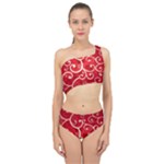 Patterns, Corazones, Texture, Red, Spliced Up Two Piece Swimsuit