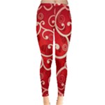 Patterns, Corazones, Texture, Red, Inside Out Leggings