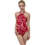 Patterns, Corazones, Texture, Red, Go with the Flow One Piece Swimsuit