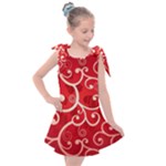Patterns, Corazones, Texture, Red, Kids  Tie Up Tunic Dress
