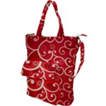 Patterns, Corazones, Texture, Red, Shoulder Tote Bag