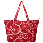 Patterns, Corazones, Texture, Red, Full Print Shoulder Bag