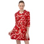 Patterns, Corazones, Texture, Red, Mini Skater Shirt Dress