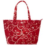 Patterns, Corazones, Texture, Red, Back Pocket Shoulder Bag 
