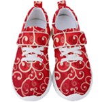 Patterns, Corazones, Texture, Red, Women s Velcro Strap Shoes