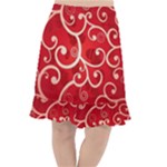Patterns, Corazones, Texture, Red, Fishtail Chiffon Skirt