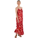 Patterns, Corazones, Texture, Red, Cami Maxi Ruffle Chiffon Dress