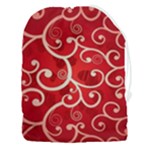 Patterns, Corazones, Texture, Red, Drawstring Pouch (3XL)