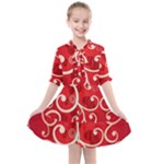 Patterns, Corazones, Texture, Red, Kids  All Frills Chiffon Dress