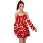 Patterns, Corazones, Texture, Red, Boho Dress