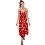 Patterns, Corazones, Texture, Red, Halter Tie Back Dress 