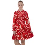Patterns, Corazones, Texture, Red, All Frills Chiffon Dress