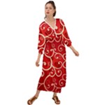 Patterns, Corazones, Texture, Red, Grecian Style  Maxi Dress