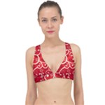 Patterns, Corazones, Texture, Red, Classic Banded Bikini Top