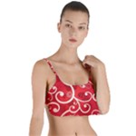 Patterns, Corazones, Texture, Red, Layered Top Bikini Top 