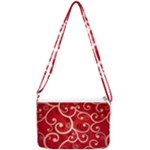Patterns, Corazones, Texture, Red, Double Gusset Crossbody Bag