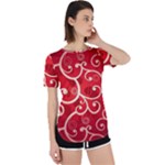 Patterns, Corazones, Texture, Red, Perpetual Short Sleeve T-Shirt
