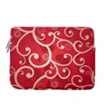 Patterns, Corazones, Texture, Red, 13  Vertical Laptop Sleeve Case With Pocket