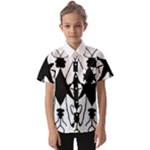 Black Silhouette Artistic Hand Draw Symbol Wb Kids  Short Sleeve Shirt