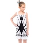 Black Silhouette Artistic Hand Draw Symbol Wb Kids  Overall Dress