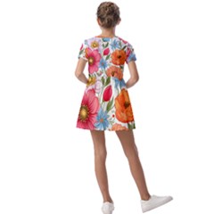 Kids  Short Sleeve Pinafore Style Dress 