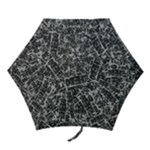 Rebel Life: Typography Black and White Pattern Mini Folding Umbrellas