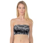 Rebel Life: Typography Black and White Pattern Bandeau Top