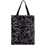 Rebel Life: Typography Black and White Pattern Zipper Classic Tote Bag
