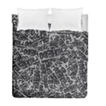 Rebel Life: Typography Black and White Pattern Duvet Cover Double Side (Full/ Double Size)