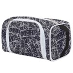 Rebel Life: Typography Black and White Pattern Toiletries Pouch