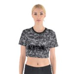 Rebel Life: Typography Black and White Pattern Cotton Crop Top