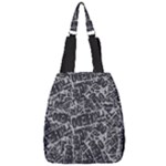 Rebel Life: Typography Black and White Pattern Center Zip Backpack