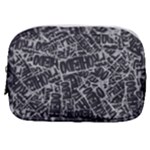 Rebel Life: Typography Black and White Pattern Make Up Pouch (Small)