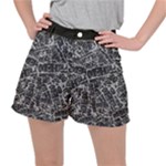 Rebel Life: Typography Black and White Pattern Women s Ripstop Shorts