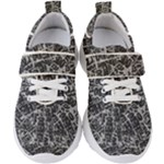 Rebel Life: Typography Black and White Pattern Kids  Velcro Strap Shoes