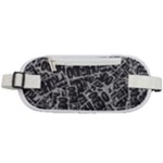 Rebel Life: Typography Black and White Pattern Rounded Waist Pouch