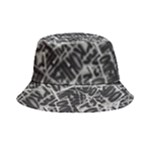 Rebel Life: Typography Black and White Pattern Bucket Hat