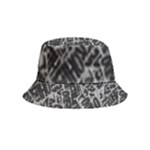 Rebel Life: Typography Black and White Pattern Inside Out Bucket Hat (Kids)