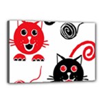Cat Little Ball Animal Canvas 18  x 12  (Stretched)