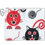 Cat Little Ball Animal Canvas Cosmetic Bag (XXXL)