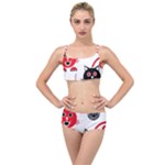 Cat Little Ball Animal Layered Top Bikini Set