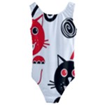 Cat Little Ball Animal Kids  Cut-Out Back One Piece Swimsuit