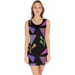 Abstract Pattern Flora Flower Bodycon Dress