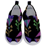 Abstract Pattern Flora Flower Kids  Velcro No Lace Shoes