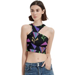 Abstract Pattern Flora Flower Cut Out Top from ZippyPress