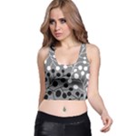 Abstract Nature Black White Racer Back Crop Top