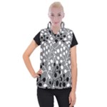 Abstract Nature Black White Women s Button Up Vest