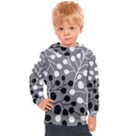 Abstract Nature Black White Kids  Hooded Pullover